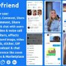 Myfriend - Friend Chat Post Tiktok Follow Radio Group ecommerce Zoom Live clone social network app